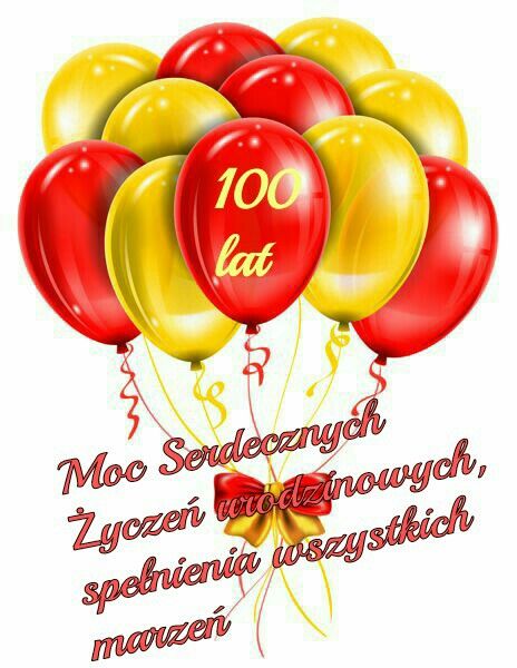 Czerwone i żółte balony na urodziny